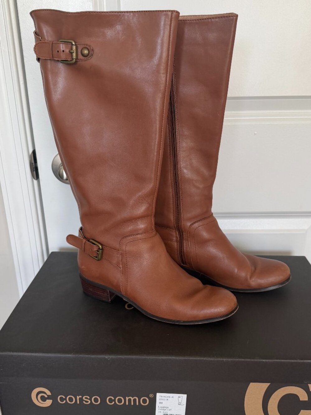 Corso Como Leather Francine Vintage Calf Boots